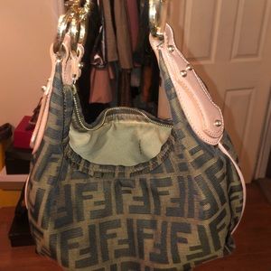 Vintage brown and pink Fendi bag